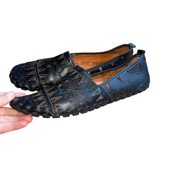 Spring Step Fusaro Slip-On Black Leather women’s size 40 9-9.5 - Picture 2 of 9